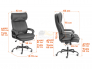 Кресло Duke metal BL велюр серый