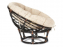 Кресло Papasan 23/01 W с подушкой Antique brown, ткань Старт