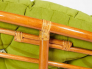 Кресло-качалка Papasan w 23/01 B с подушкой Cognac, флок Олива