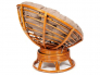Кресло-качалка Papasan w 23/01 B с подушкой Cognac, экошерсть Коричневый
