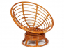 Кресло-качалка Papasan w 23/01 B с подушкой Cognac, экошерсть Коричневый
