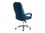 Кресло офисное Bergamo хром флок синий