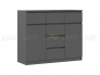 Комод 1200 (2 двери 6 ящиков) Челси Графит