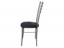 Стул Лайт ДХ-5 на серебряном каркасе обивка черный
