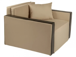Кресло-кровать Милена с подлокотниками рогожка latte