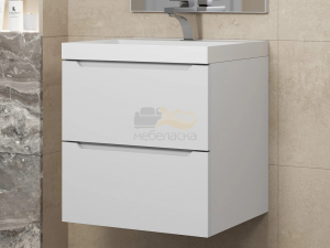 Тумба с раковиной Uperwood Tanos NEW 50 см белая