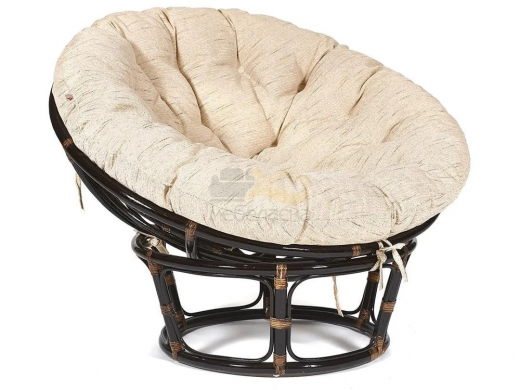 Кресло Papasan 23/01 W с подушкой Antique brown, ткань Старт