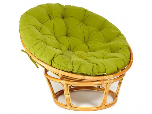 Кресло Papasan 23/01 W с подушкой Honey, флок Олива