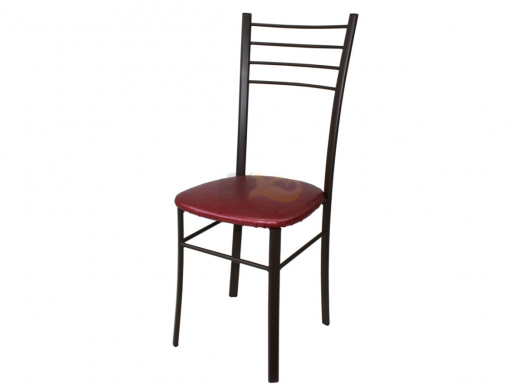 Стул Лайт ДХ-5 на коричневом каркасе обивка малиновый