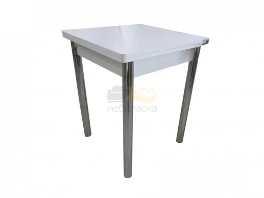 Стол Ломберный 600*600 ХРОМ ЛДСП Белый Лофт