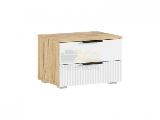 Тумбы прикроватные Марвэл (2шт) Браш Вайт, Дуб Крафт
